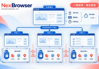 浏览器窗口同步会导致账号关联吗？拆解实时群控的隔离底层与4项安全操作细节